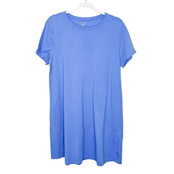 Eileen Fisher Tshirt Dress M Sky Blue Organic Cotton Jersey Mini Size Medium - Picture 9 of 9
